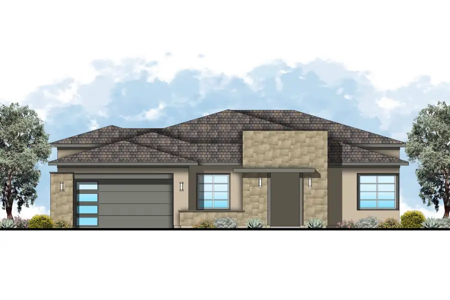 Architectural rendering of home exteriors planned for Hazelwood in Chandler, AZ (Image 1).