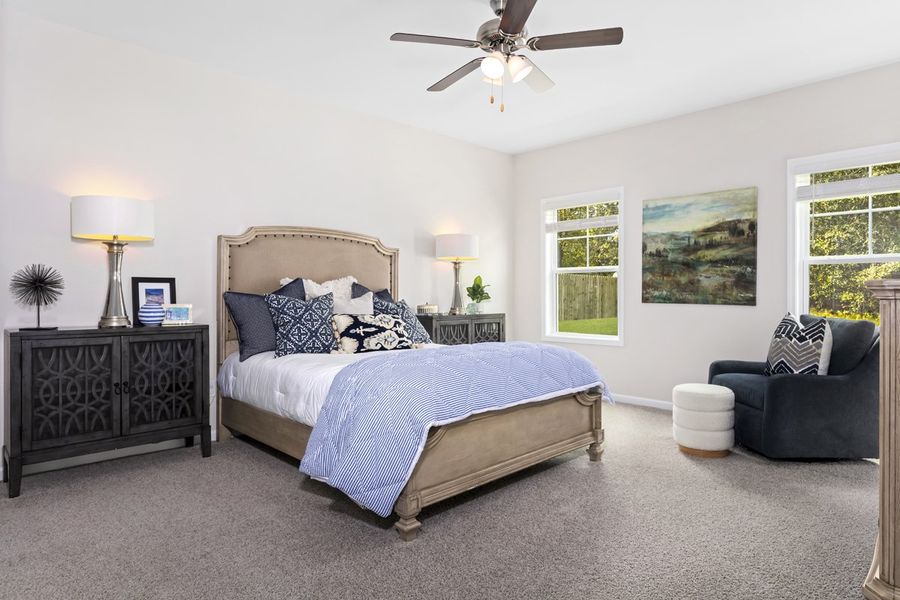 Julie II Bedroom as modeled at South Haven