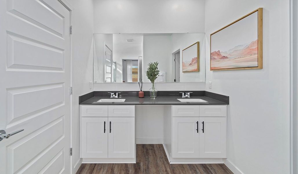 Furnished interior in a model home at Solterra in Green Valley (Image 28).