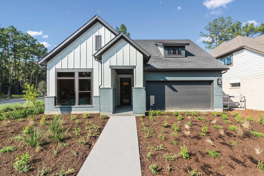 Front exterior of a home in the Two Step Farm 50' community, located in Montgomery, TX (Image 1). Front exterior of a home in the Two Step Farm 50' community, located in Montgomery, TX (Image 1).