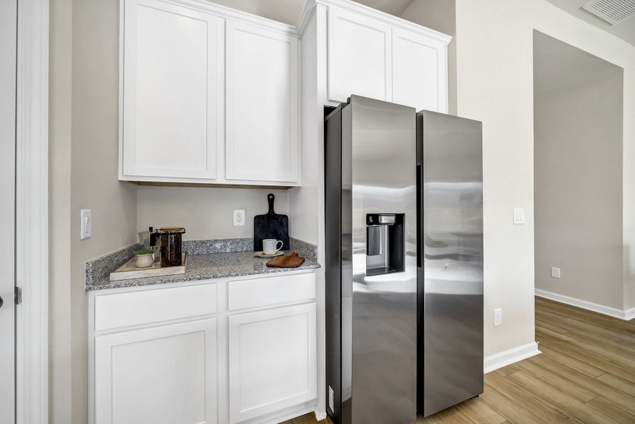 Furnished interior in a model home at Portrait Hills in Aiken (Image 68).