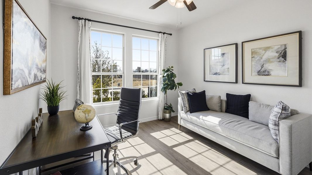 Furnished interior in a model home at The Woods at Lindsey Place in Anna (Image 47).