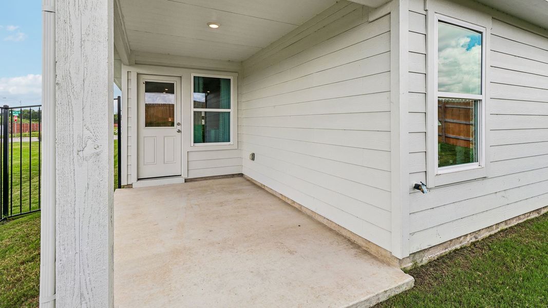 Exterior details of a home in Trails at Wildhorse, Austin (Image 6). Exterior details of a home in Trails at Wildhorse, Austin (Image 6).