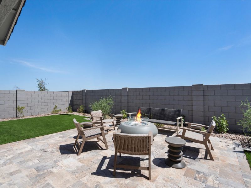 Backyard in the Bailey Floorplan at Rancho Mirage