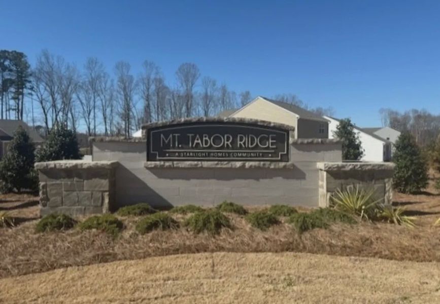 Entrance to the Mt. Tabor Ridge community in Dallas, GA, featuring signage and landscaping (Image 8).