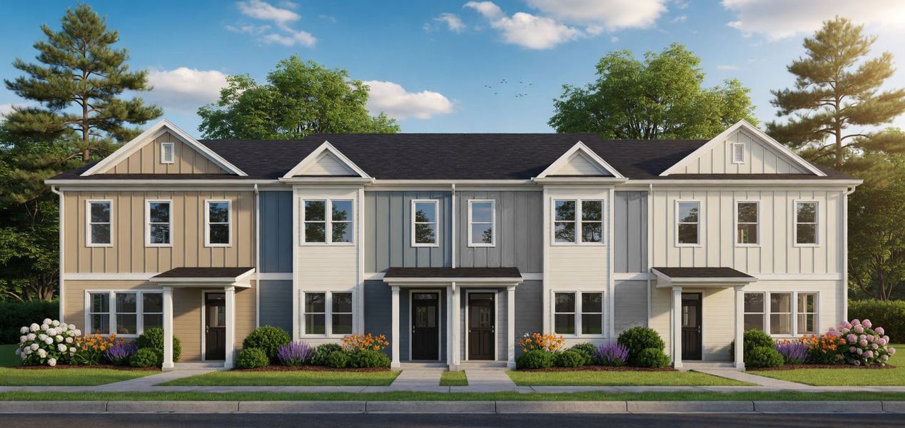 Front exterior of a home in the Legacy Lakes Townes community, located in Aberdeen, NC (Image 9). Front exterior of a home in the Legacy Lakes Townes community, located in Aberdeen, NC (Image 9).