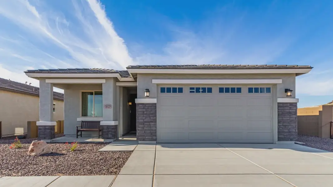 Front exterior of a home in the Avanti at Granite Vista community, located in Waddell, AZ (Image 3).