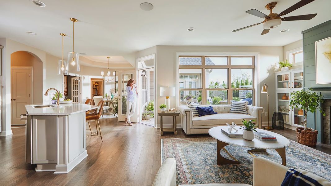 Furnished interior in a model home at The Courtyards at Quail Park in Mint Hill (Image 6).