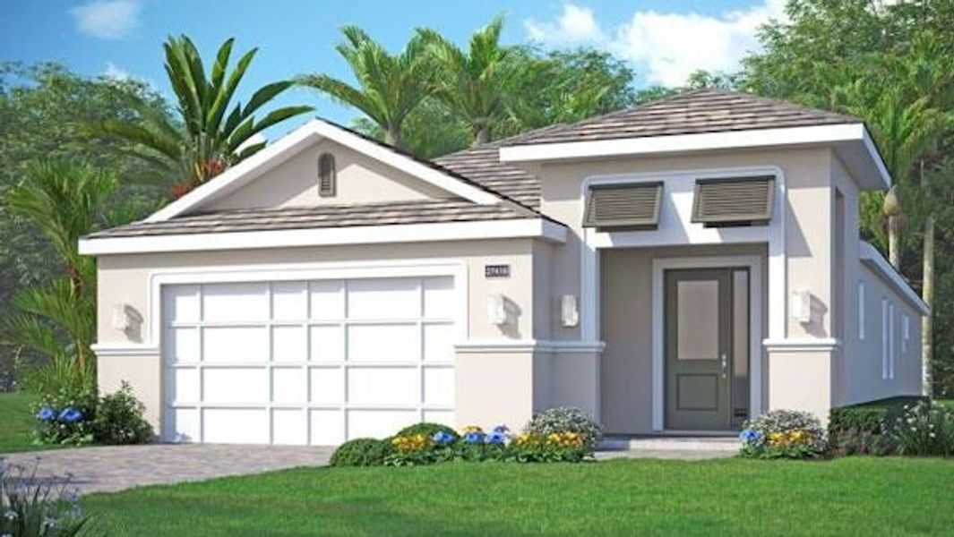 Front exterior of a home in the The Falls at Grand Harbor community, located in Vero Beach, FL (Image 43).
