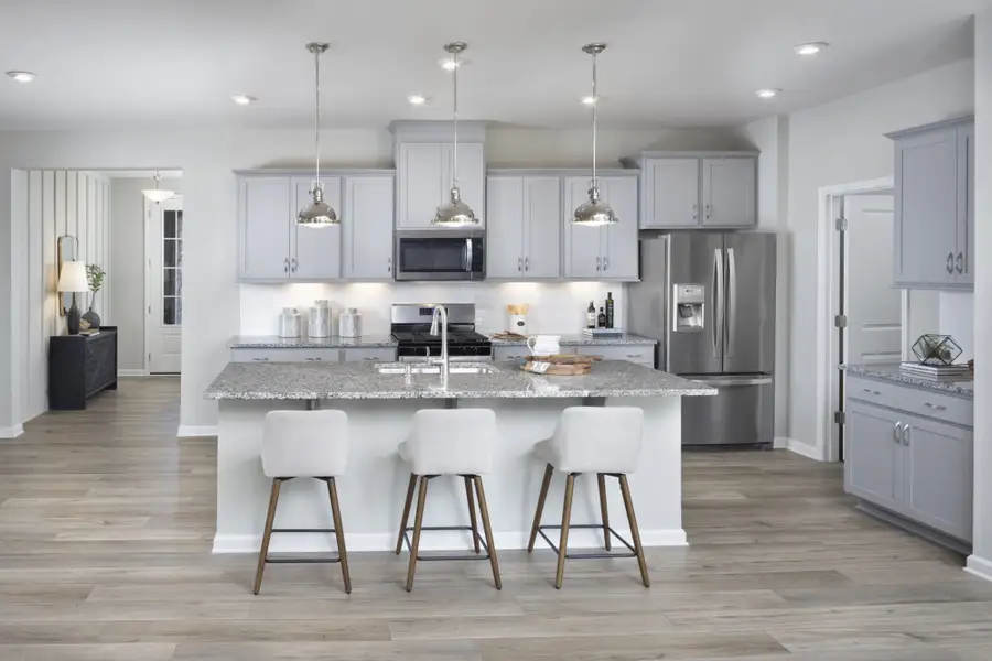 Furnished interior in a model home at Bratton Pointe in Rock Hill (Image 2). Furnished interior in a model home at Bratton Pointe in Rock Hill (Image 2).