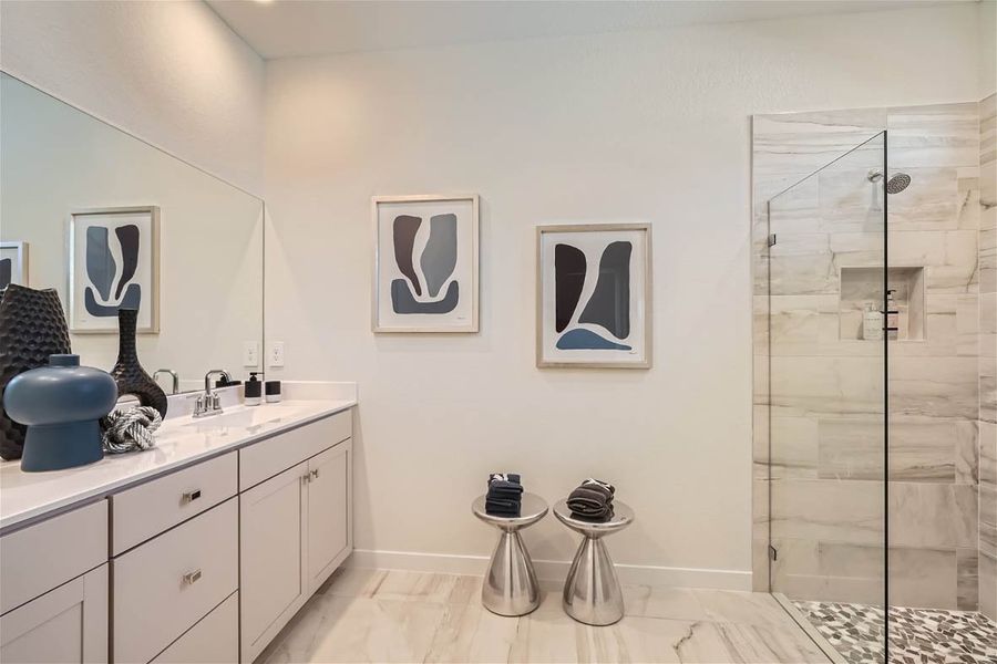 Furnished interior in a model home at Willow Pointe in Stuart (Image 41).