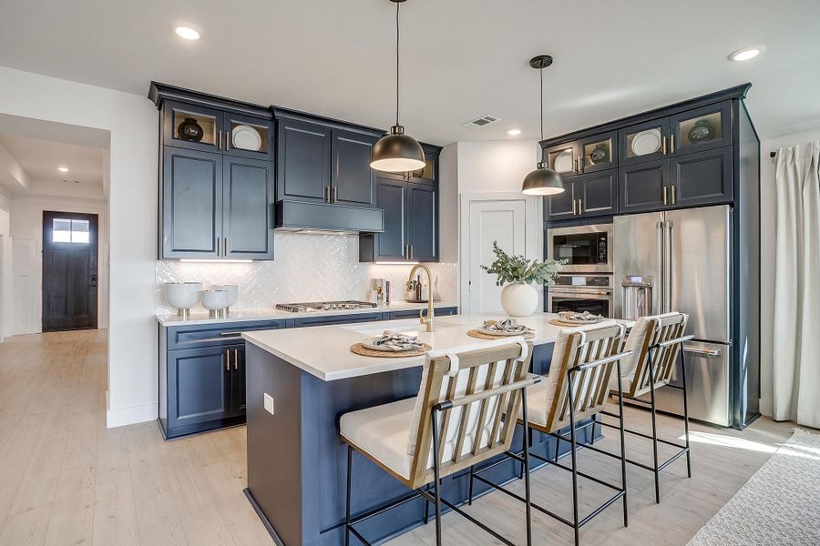 Furnished interior in a model home at MidTowne in Midlothian (Image 6).