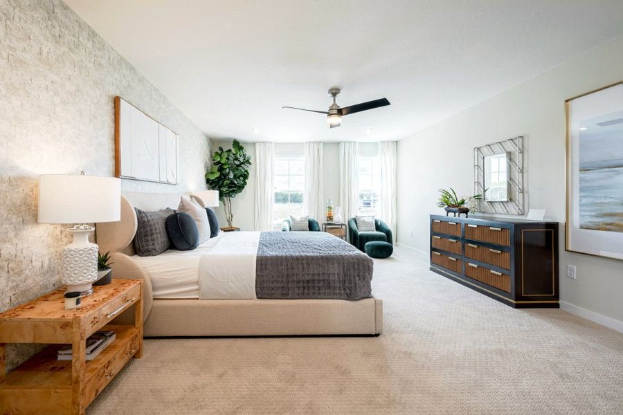 Furnished interior in a model home at Bridle Run in Louisville (Image 21).