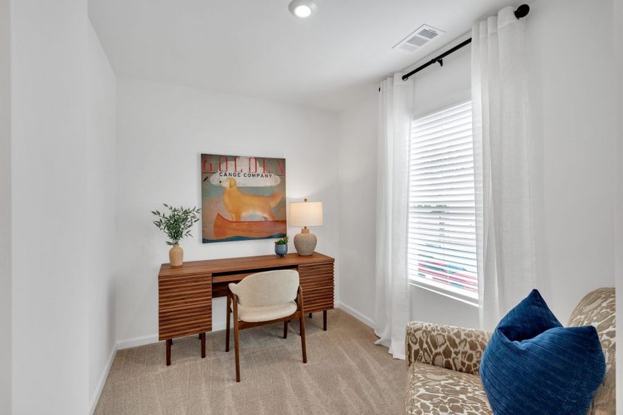 Furnished interior in a model home at Village Green in Adairsville (Image 12). Furnished interior in a model home at Village Green in Adairsville (Image 12).