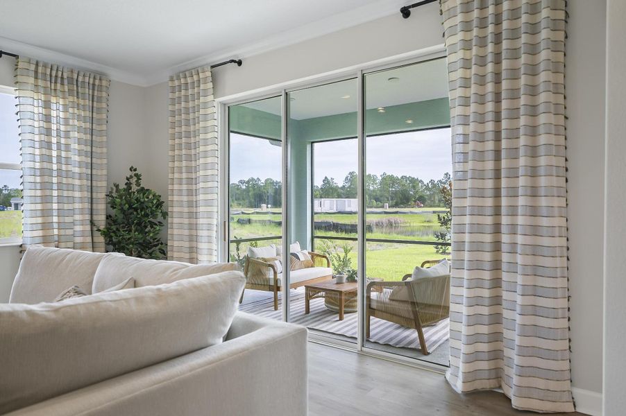 Furnished interior in a model home at Matanzas Cove in Palm Coast (Image 19). Furnished interior in a model home at Matanzas Cove in Palm Coast (Image 19).