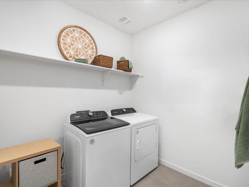 Laundry Room in Bailey Floorplan at Bella Vista Trails