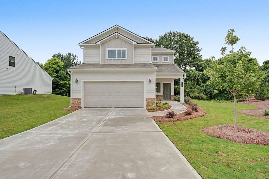 Front exterior of a home in the The Reserve at Chapel Hill Phase II community, located in Douglasville, GA (Image 2). Front exterior of a home in the The Reserve at Chapel Hill Phase II community, located in Douglasville, GA (Image 2).