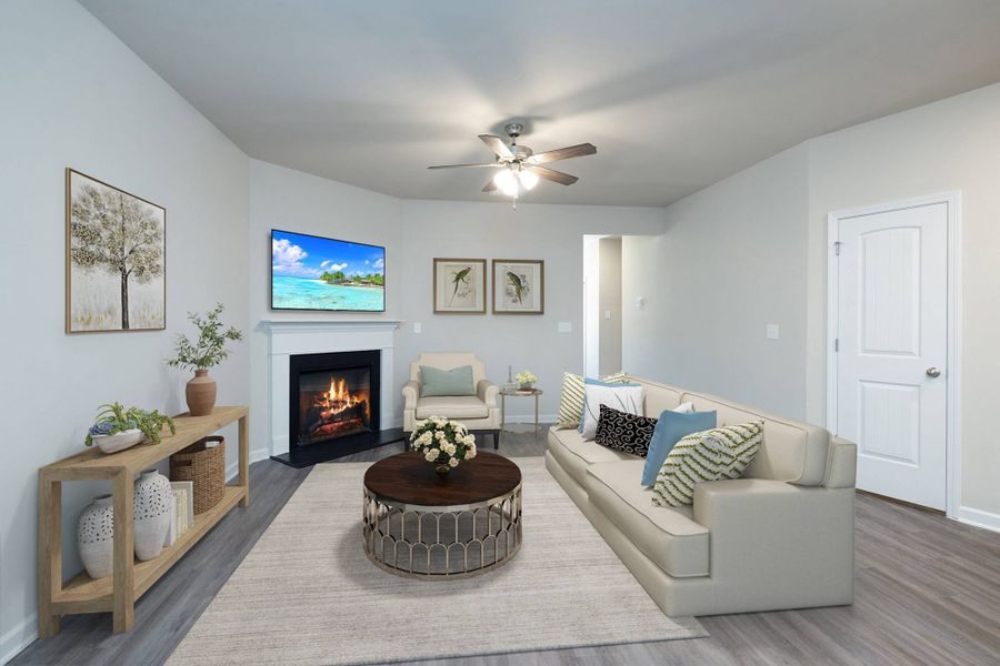 Furnished interior in a model home at Turtle Creek Villas in Winder (Image 8). Furnished interior in a model home at Turtle Creek Villas in Winder (Image 8).