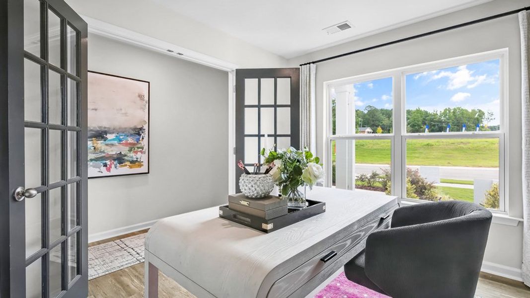 Furnished interior in a model home at Lawson Glen in Clayton (Image 30).