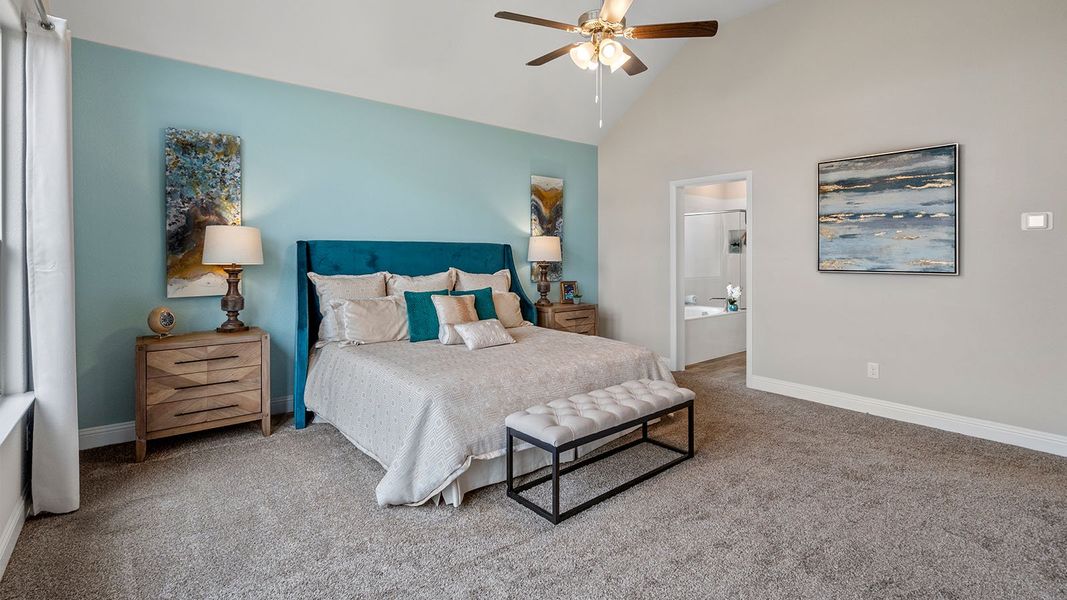 Furnished interior in a model home at Lakeview Pointe in Grand Prairie (Image 21).