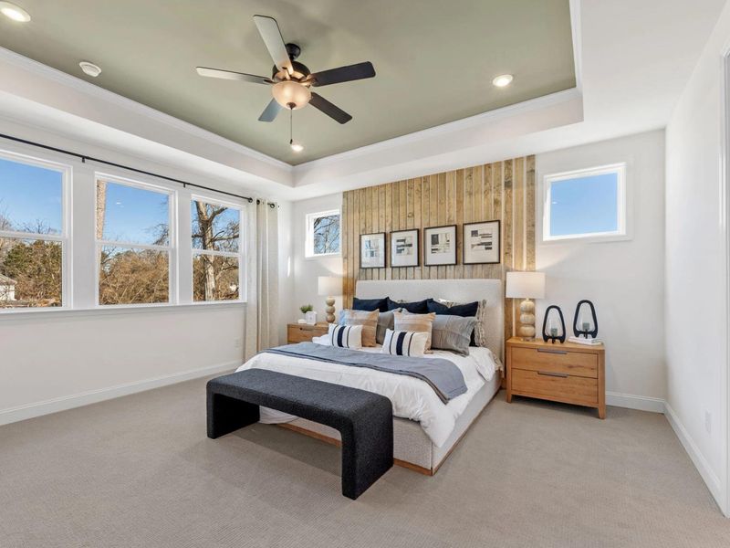 Furnished interior in a model home at Fern Hollow in Buford (Image 5).