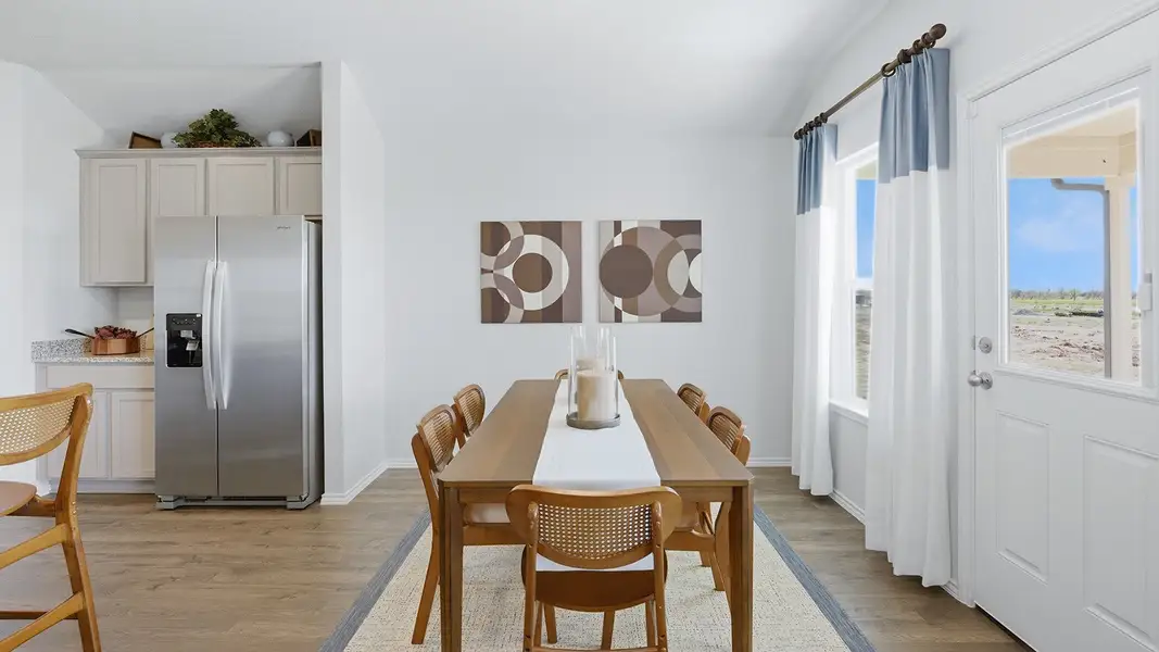 Furnished interior in a model home at Eagles Landing in Waco (Image 10).