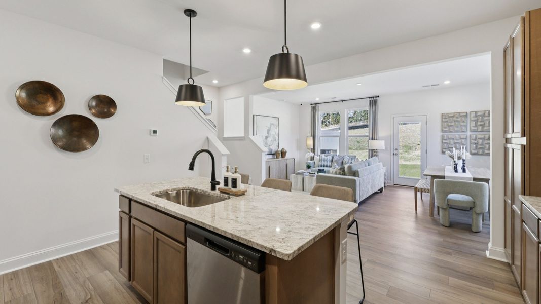 Furnished interior in a model home at Bell Glen in Charlotte (Image 23).