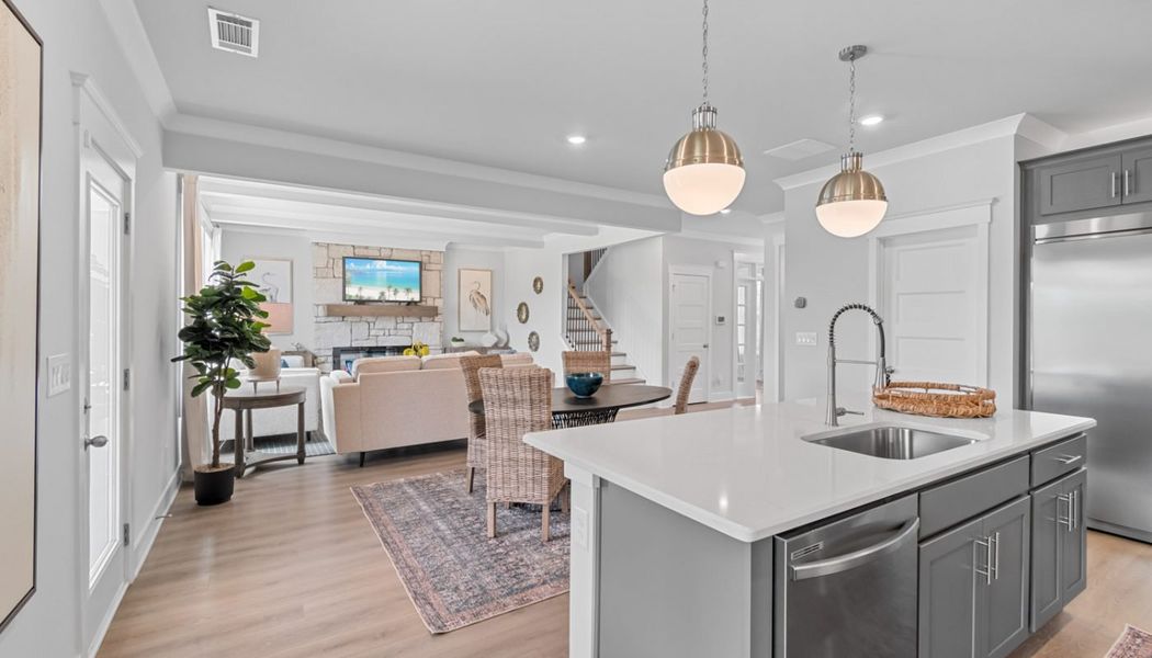 Furnished interior in a model home at Summerlin in Winder (Image 32).