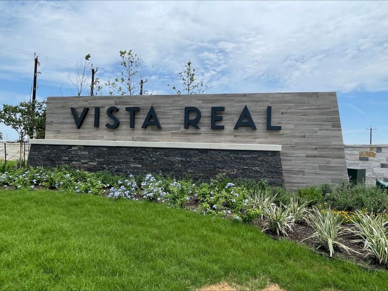 Vista Real in Converse—entry monument stands tall in this charming community with city convenience.