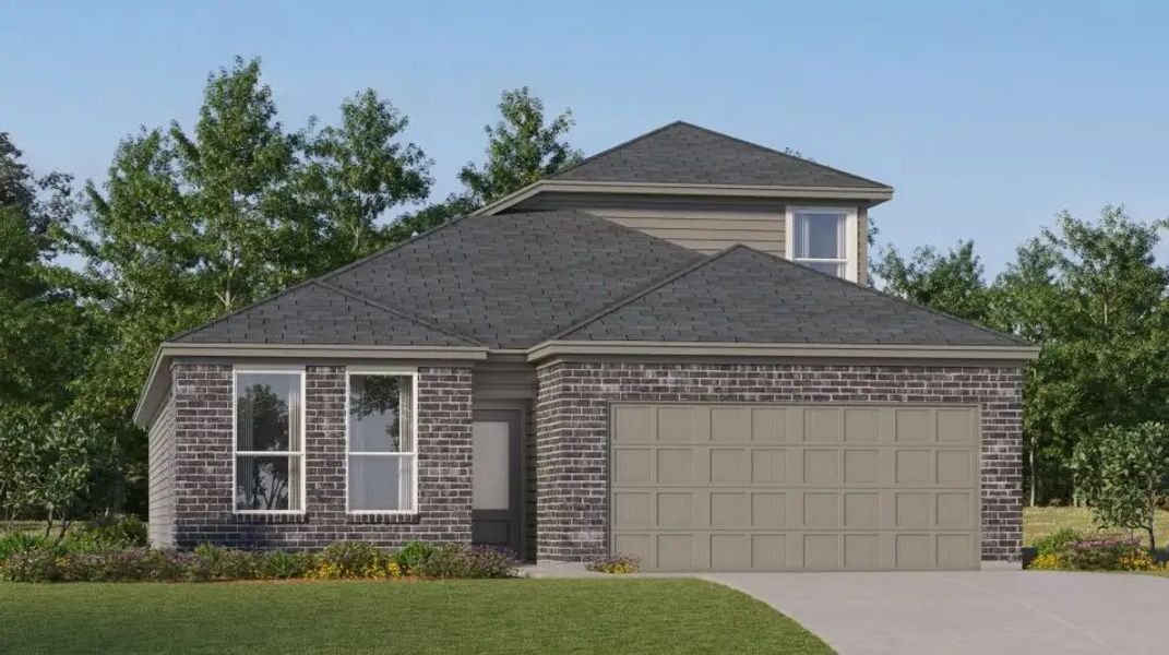 Front exterior of a home in the Winfield Park: Coastline community, located in Hutto, TX (Image 14).