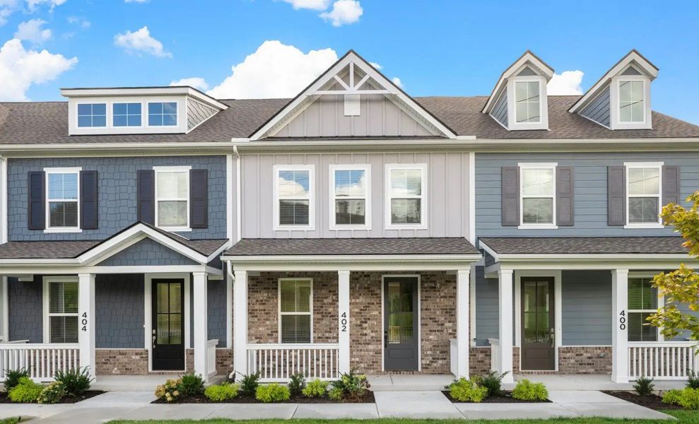 Front exterior of a home in the Portico Townhomes community, located in Smyrna, TN (Image 14).