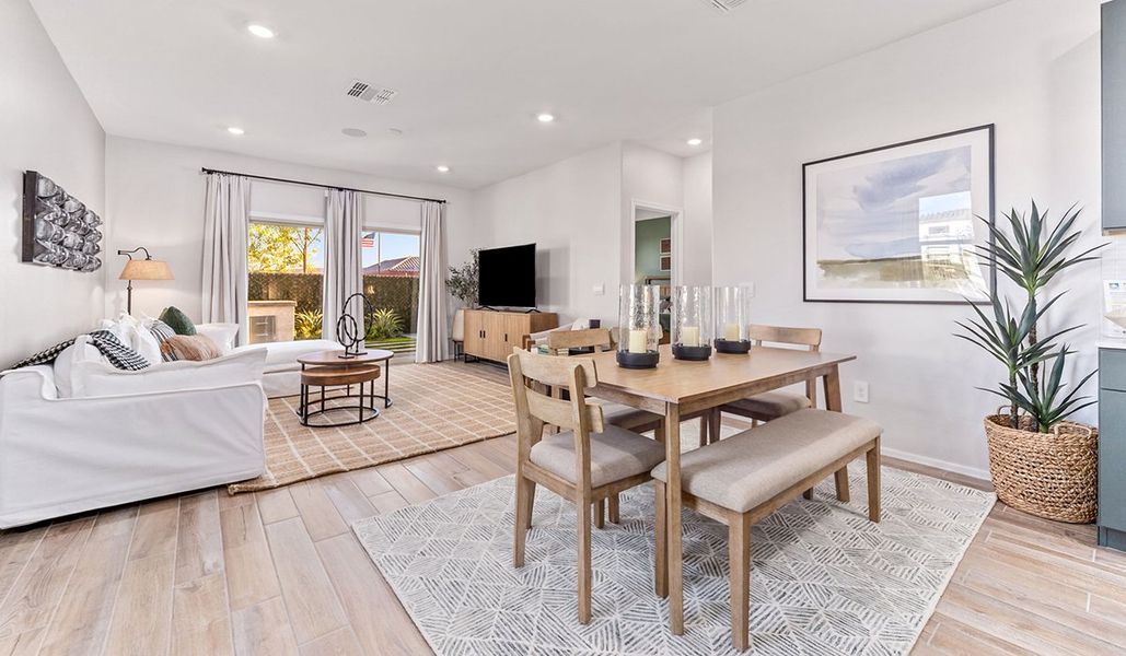 Furnished interior in a model home at Coronet at Gladden Farms in Marana (Image 51).
