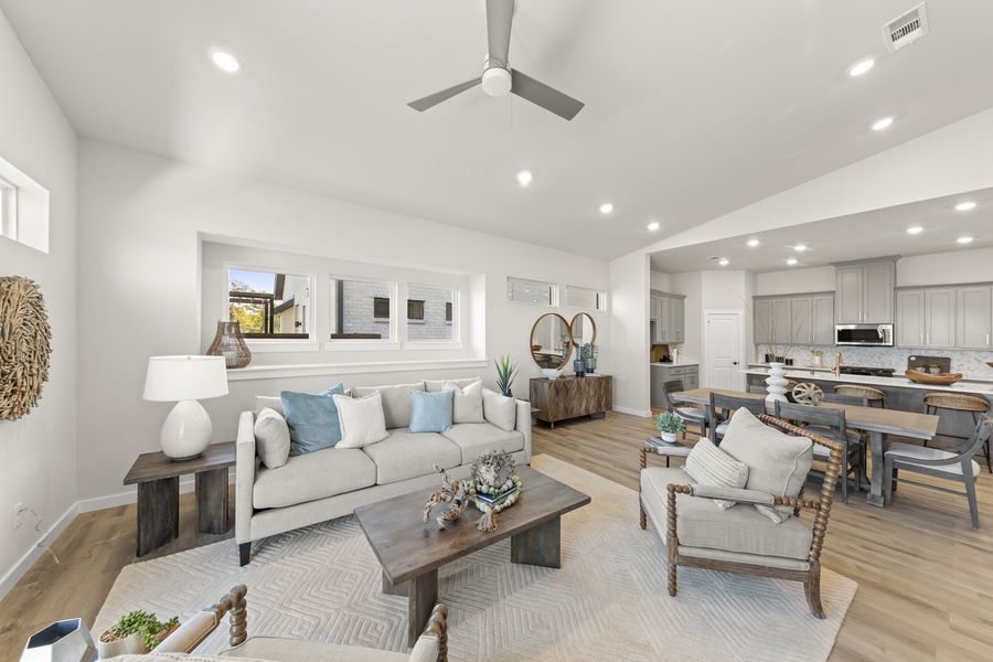 Furnished interior in a model home at Willow Grove Single-Family Homes in Melissa (Image 26). Furnished interior in a model home at Willow Grove Single-Family Homes in Melissa (Image 26).