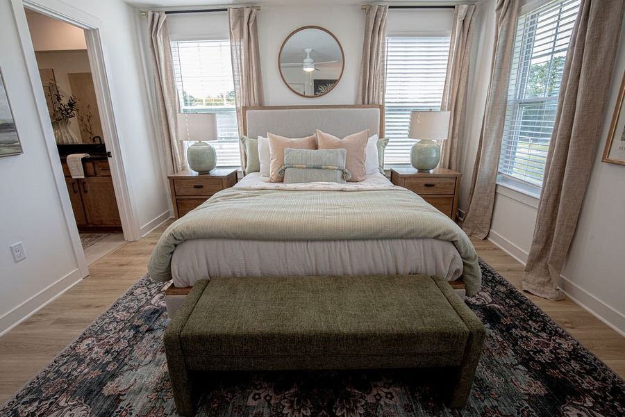 Furnished interior in a model home at The Townhomes at Union Depot in Bartlett (Image 23).