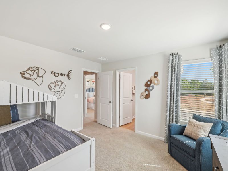 Furnished interior in a model home at Oakwood Townes in Mebane (Image 21).