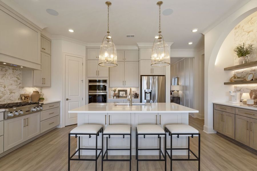 Furnished interior in a model home at Station Hill in Franklin (Image 16).
