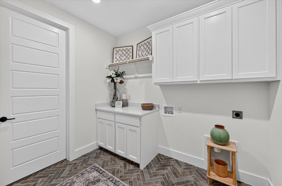 Furnished interior in a model home at Paloma Ranches in Justin (Image 23).