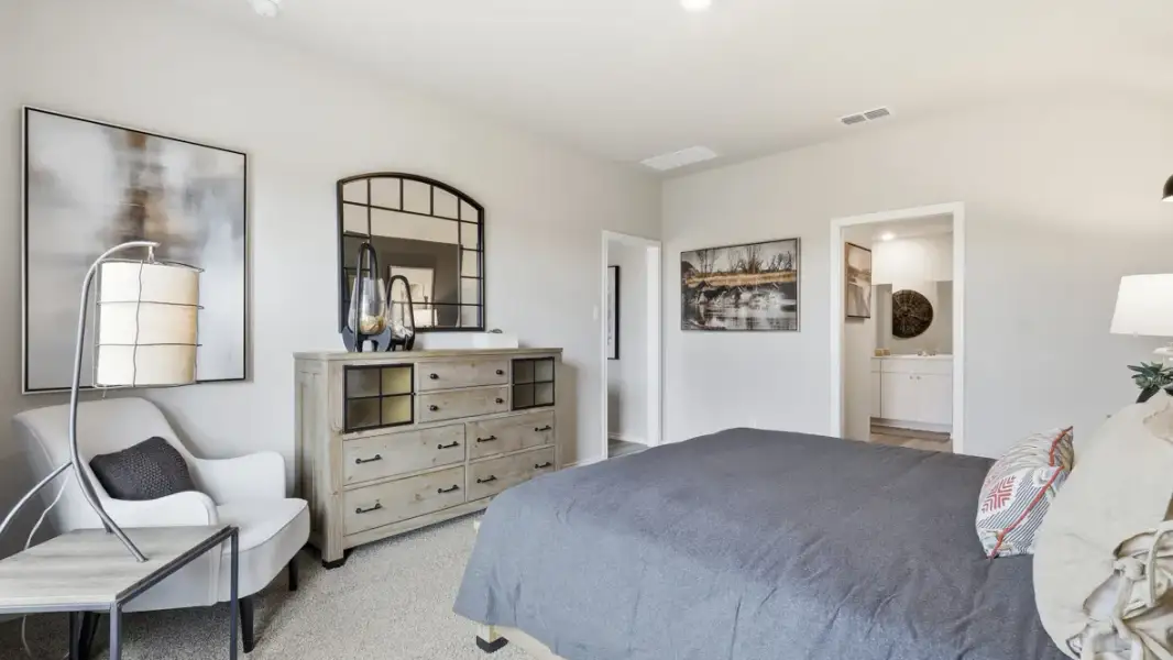 Furnished interior in a model home at Hadley Farms in Godley (Image 12).