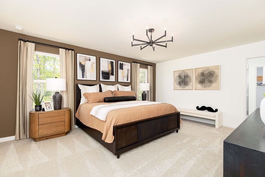 Serene and spacious primary suites with huge walk-in closet space allow for space to stretch out, slow down, and breathe Serene and spacious primary suites with huge walk-in closet space allow for space to stretch out, slow down, and breathe