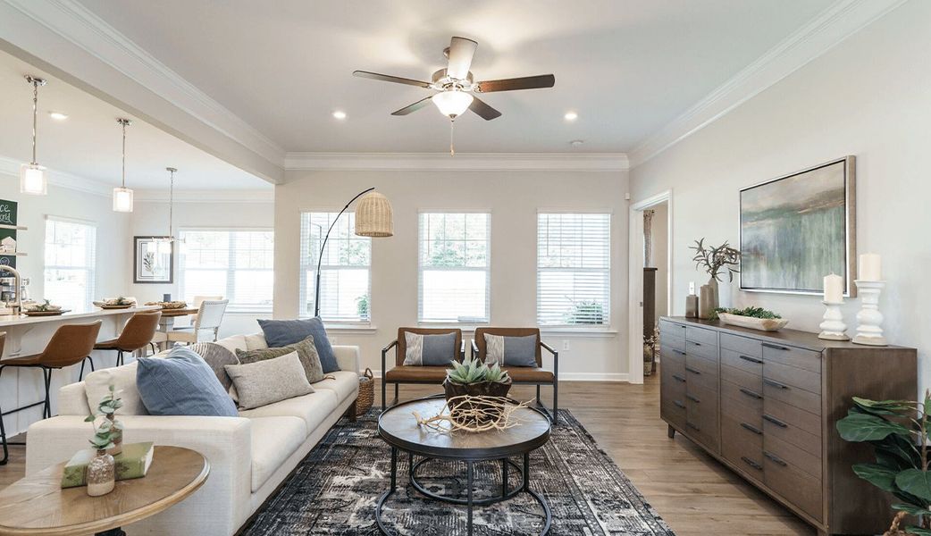 Furnished interior in a model home at Beverly Place in Four Oaks (Image 14).