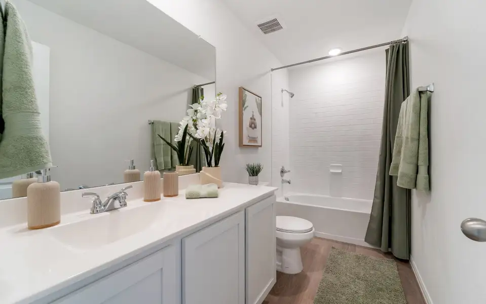 Furnished interior in a model home at Garden Grove in San Antonio (Image 25). Furnished interior in a model home at Garden Grove in San Antonio (Image 25).