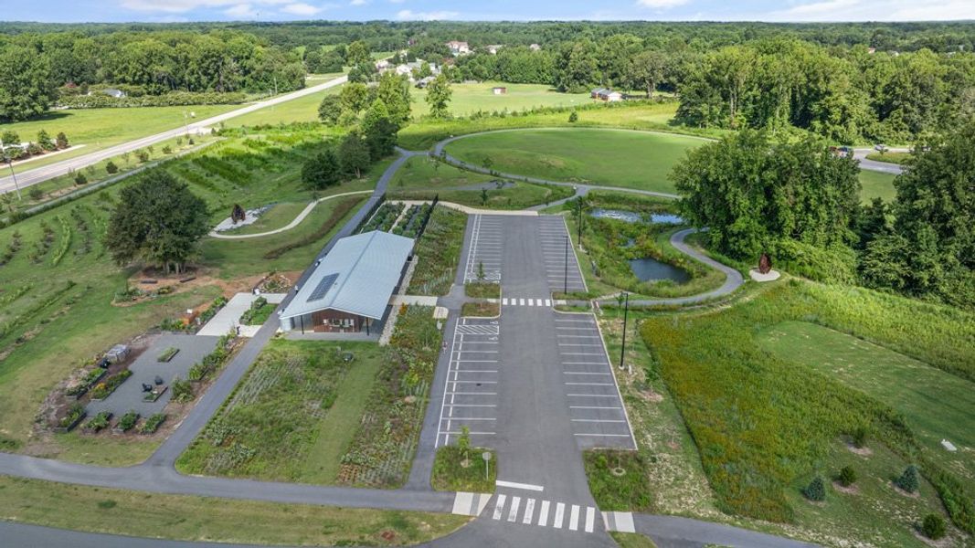 Aerial view of the Bexford community in Willow Spring, NC, showing layout and nearby surroundings (Image 12). Aerial view of the Bexford community in Willow Spring, NC, showing layout and nearby surroundings (Image 12).
