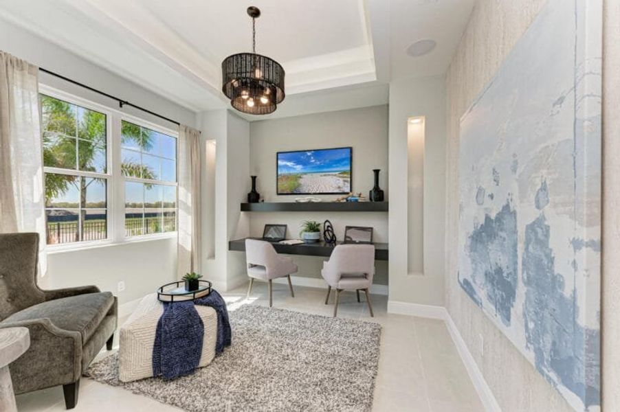 Furnished interior in a model home at The Willows in Parrish (Image 56). Furnished interior in a model home at The Willows in Parrish (Image 56).