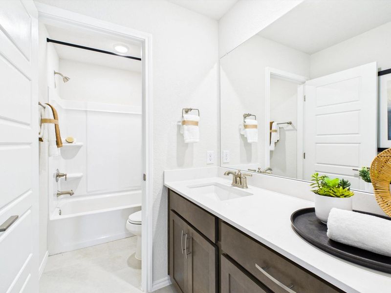 Furnished interior in a model home at Agave in San Antonio (Image 20).