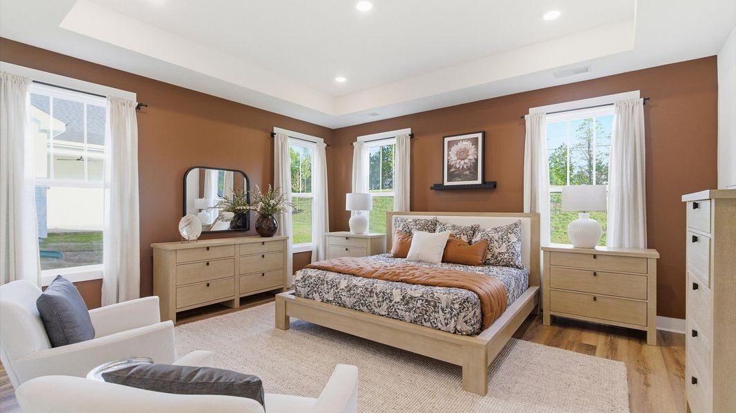 Furnished interior in a model home at Benjamin's Grove in Woodruff (Image 28).