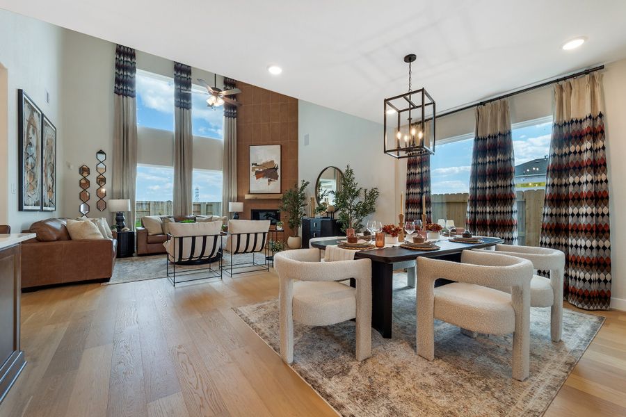 Furnished interior in a model home at Creekhaven in Iowa Colony (Image 13).