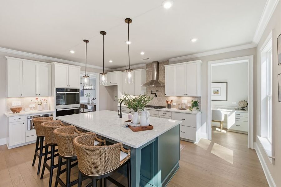 Furnished interior in a model home at Ford Landing in Acworth (Image 17).