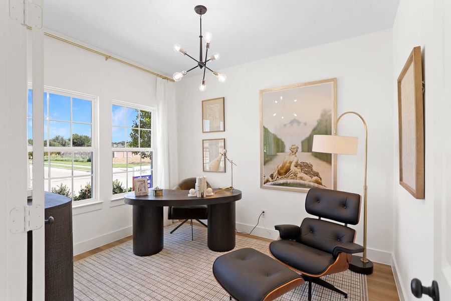Furnished interior in a model home at Parkside in Denton (Image 13). Furnished interior in a model home at Parkside in Denton (Image 13).