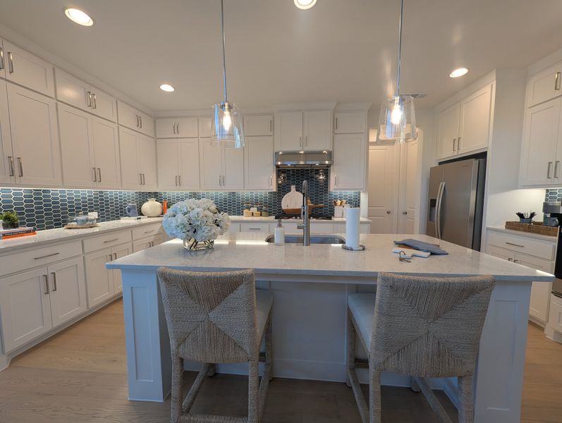 Furnished interior in a model home at Landmark in Denton (Image 20).