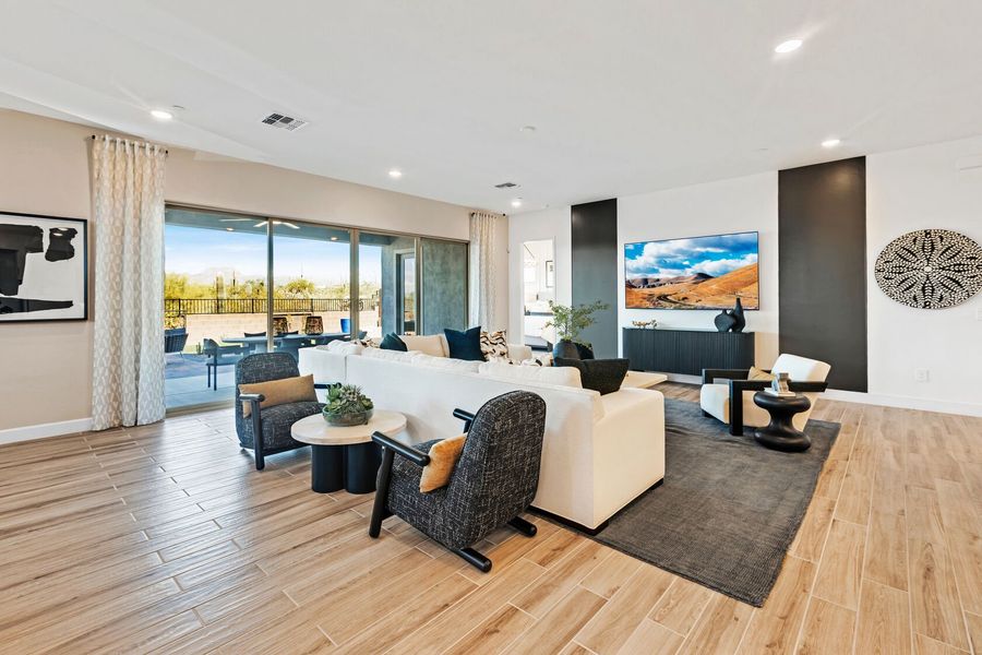 Furnished interior in a model home at Tavira at Twin Peaks in Marana (Image 5).